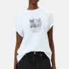 GANNI Plus Size Klær | T-skjorter<White Basic Jersey Kittens Relaxed-T-skjorte BrightWhite