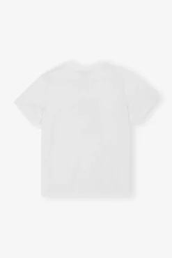 GANNI Plus Size Klær | T-skjorter<White Basic Jersey Kittens Relaxed-T-skjorte BrightWhite