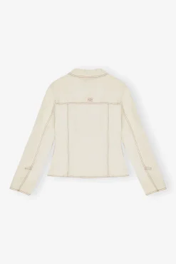 GANNI Dresstoff | Kåper & Jakker<White Canvas Fitted-blazer SummerSand