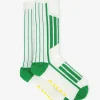 GANNI Sokker | Ganni Exclusives<White/Green Sporty-sokker KellyGreen